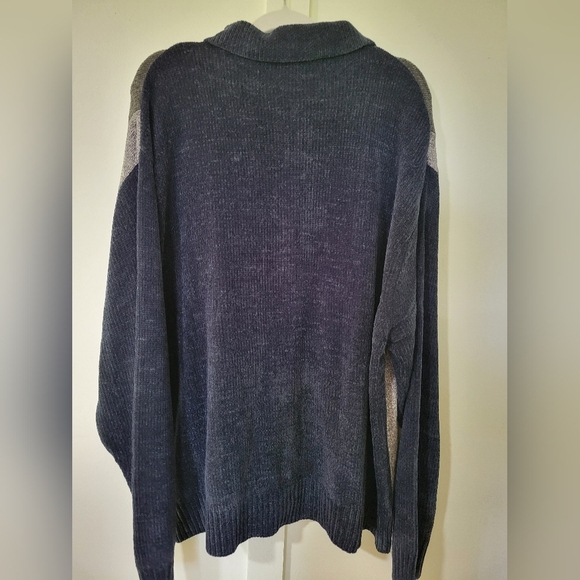 Staghill VTG Men's Striped Sweater - Blue and Gray - Picture 9 of 12